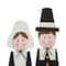 Glitzhome&#xAE; 36&#x22; Thanksgiving Pilgrim Couple Porch D&#xE9;cor